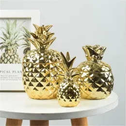 Lådor förvaring burk ananas figurer keramiska smycken arrangör lådan tätning godis container