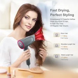 Secador lcd exibir alta velocidade secador de cabelo elétrico secador de cabelo seco com íons negativos Proteção de controle de temperatura inteligente