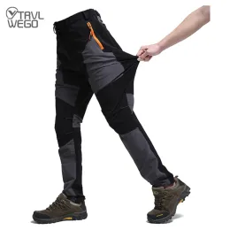 Clothings TRVLWEGO Men Summer Hiking Pants Wearresistant Water Splash Prevention Quick Dry UV Proof Elastic Thin Camping Trousers