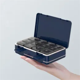 ビントラベルピルボックスグリッドデザイン24セルホームストレージ医薬品貯蔵箱ポータブル薬ボックス大容量ポータブルパックキャリー