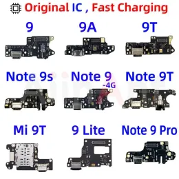 Kablar Original USB Charge Board Port Connector Mic Dock Charging Flex Cable för Xiaomi Redmi Note 9 9A 9C 9T 4G 5G Pro