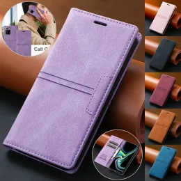 Fall Wallet Skin Friendly Card Magnetic Flip Leather Case för Xiaomi Redmi 13C 12C 10C Note 13 Pro 12 12S 11 11S 10S 9S 8T 7 Cover