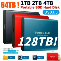 Enheter 2023 Portabel extern USB 3.1 Typec SSD Extern hårddisk 500 GB 1TB 2TB Flash Drive 8TB 128TB hårddiskar för bärbara datorer/PC