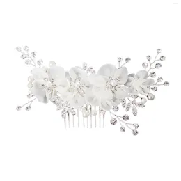 Hair Clips Woman Rhinestone Flower Comb Handmade Rhinestones cocar de jóias para mulheres de noivado