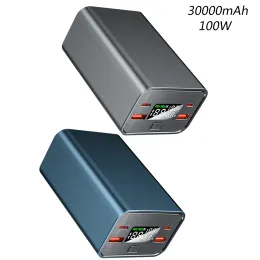 충전기 30000mah 전원 은행 유형 C PD 100W 빠른 충전 파워 뱅크 외부 배터리 충전기 스마트 폰 노트북 태블릿 iPhone Xiaomi