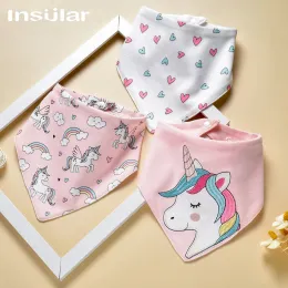 액세서리 3pcs/lot baby bibs 삼각형면 턱받이 만화 인쇄 타액 타월 아기 소년 여자 먹이 앞치마면 도역 턱받이 아기 물건