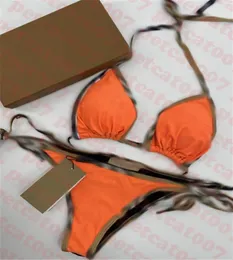 Orange Bikini Womens Szybkie Zestaw kąpieli krawędzi krawędzi kąpieli strojów kąpielowych mody panie dzielone plaż