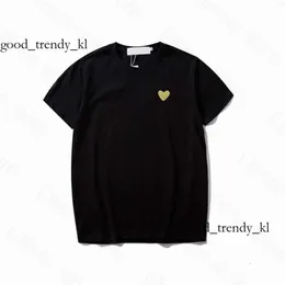 놀이 디자이너 티셔츠 남성 T 셔츠 유럽계 미국인 인기있는 작은 빨간 심장 인쇄 tshirts 남자 여자 커플 티셔츠 magliette 319