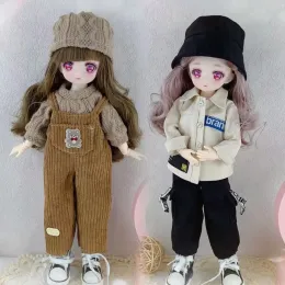 Dolls 30cm Ball Jointed Bjd Doll Bjd Doll Full Set Toddler Dolls Anime Face Girl Bjd Toys for Birthday Gift Move Joint Toys