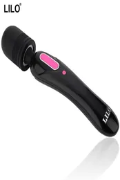 Lilo laddningsbar magisk trollstav kraftfull kroppsmassager klitoris vibrator av vibratorer vuxna sexleksaker för par sexprodukter y2004091763676