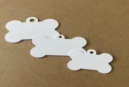 Dog TAGID CARD 50PCS CHOLL DIY Metal Metal Sublimation Tag Tag Name Name Pendant Pendant Plate White 4869989