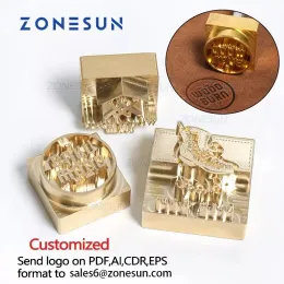 Prozessoren Zonesun DIY 20mm Dicke Dicke Customized Brand Stamping Logo Design Präge Stempel heißes Stamme Lederstempel für Schuh