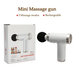 Mini Massage Gun Anti Cellulite Fitness Massager för Body Percussion Pistol Deep Tissue Vibration Muscle Relax Fascia 240422