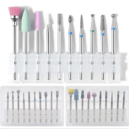 Bity 10pcs/pudełko Multi funkcjonalne noża do paznokci elektryczne wiertło do paznokci do manicure pedicure tunl thop gabiring Narzędzia do paznokci