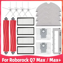 Rengöringsmedel passar för Roborock Q7 / Q7 Plus / Q7 Max Plus / T8 Roller Side Brush HEPA Filter Mop Cloth Rag Dust Bag Robot Vakuum Reservdel