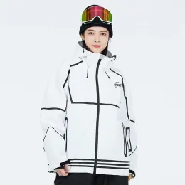 세트 하이 남자 여자 스키복 세트 스노우 보드 의류 얼음 눈 의상 겨울 야외 스포츠 복장 방수 웨켓+바지