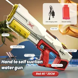 Full Automatic Power Water Gun Water Portable ad alta pressione Spray Electric Blaster Summer Beach Toys Outdoor For Children Regalo per bambini 240420