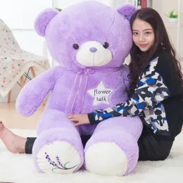 Cuscini 35/80 cm graziosi giocattoli viola orso peluche di alta qualità peluche animali adorabili bambole per orsacchio