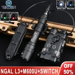 Lights Airsoft Ngal L3 -indikator Red Green Blue Laser Tactical SFM600U Ficklight M300A Scout Light Dual Function Pressure Switch Set
