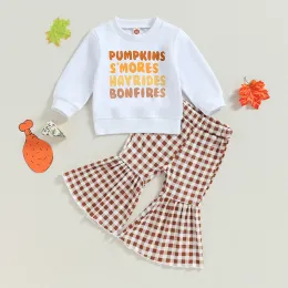 Sets ma&baby 6M4Y Thanksgiving Day Baby Girl Clothes Sts Toddler Infant Outfits Letter Long Sleeve Tops Flare Pants costumes D05