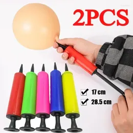 Parti Dekorasyonu 1/2pcs Mini El Balon Pompası Taşınabilir Hava Şişiricisi Folyo ve Lateks Aksesuar için Rastgele Renk