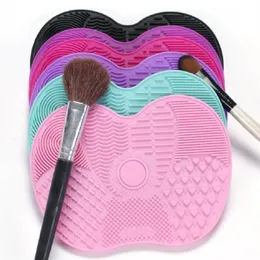 1PC silikonowe podkład do makijażu pędzel pędzel pędzel do makijażu pędzel do mycia pędzel do mycia szczotki żelowe czyszczenie maty narzędzie ręczne