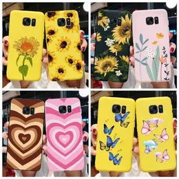 Mobiltelefonhüllen für Samsung Galaxy S6 S7 Edge Case Niedliche Liebe Herz Blume Silikon TPU Soft Case