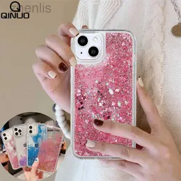 Casos de telefone celular lantejoulas de luxo e glitter glitter Bling Telefone para iPhone 15 14 13 12 11 Pro Max mini x xr xs max se 2 3 6 6s 7 8 Plus Tampa D240424