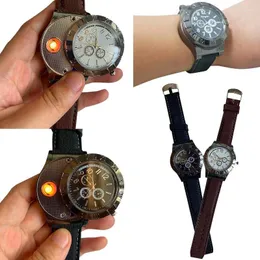 Нарученные часы мужские кварцевые часы персонализированные электрические зажигающие наручные часы замена USB отопление фестиваля фестиваль