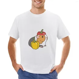 Men's Tank Tops Bell Pepper Cherry Tomatoes And Guinea Pigs Pattern T-Shirt Blouse Animal Prinfor Boys Anime T Shirts For Men Pack