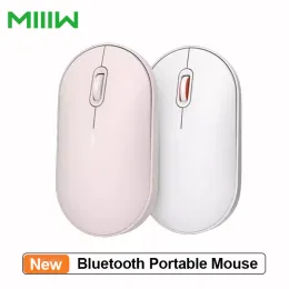 Ratos miiiiw bluetooth de modo duplo mouse portátil versão lite mouse sem fio com receptor USB2.4GHz para laptop