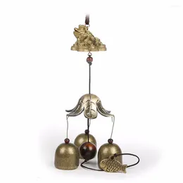 Decorative Figurines Selling Chinese Lucky Metal Pagoda Hanging Wind Chime Bell Feng Shui Brass Buddha Toad Spittor Elephant Fortune Home