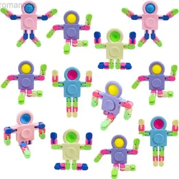 Dekompresyon oyuncak 4pcs fidget duyusal spinner oyuncaklar dönüştürülebilir zincirler robot parmak ucu oyuncak goodie çanta doldurucular doğum günü hediyeleri sınıf ödülleri d240424