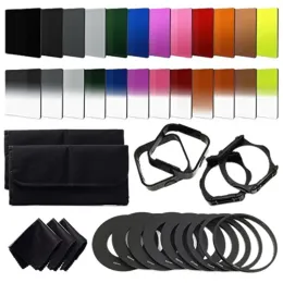 Filtri 24pcs ND + Filtri graduati + anello adattatore 9pcs, supporto filtro per cappa per lenti per serie Cokin P