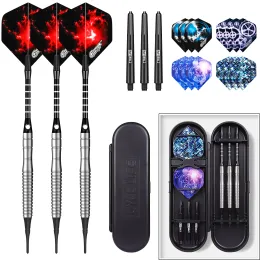 Darts CyeeLife 16/18/20g 90% Tungsten darts soft Tip set with carrying case and Aluminium Shafts+Extra Flights