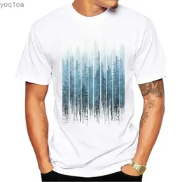 Herren T-Shirts Teehub Neuankömmling 2019 Mode Grunge DRIPPING TURIKISE Misty Forest Print Männer T-Shirt Kurzarm O-Neck Tops Hipster teel2404