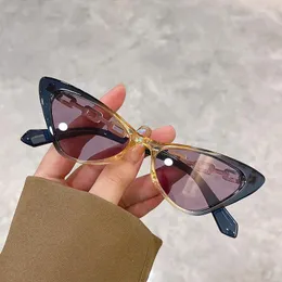 Okulary przeciwsłoneczne Cat Oko Dekoracyjne Dopasowane okulary HD cieniowanie i ochrona UV minimalistyczny kolor
