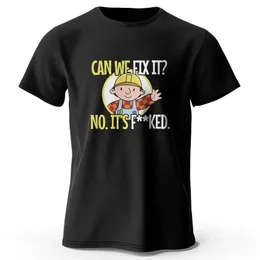 T-shirt femminile Can We Filay It Funny Repair Stampato 100% Cotton Classic Vintage Funny T-shirt per uomini Time per abbigliamento sportivo da donna Tees 240423