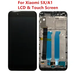 Skärmar för Xiaomi Mi A1/5X LCD -skärm Pekskärmmontering med ram för Xiaomi 5X LCD -skärmbyte för Xiaomi A1 -visningstest