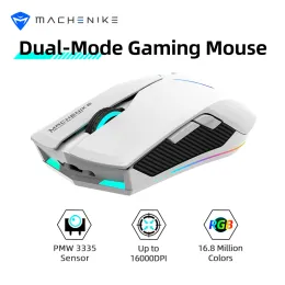 Mice He M7 Gaming Mouse Gamer Mouse Wireless Pc Gamer Rgb Backlit 16000 Dpi Pmw3325 Pmw3335 Programmable Rechargeable