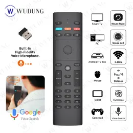 الفئران الأحدث G40S Air Mouse Google Voice Microphone Gyroscosp 2.4g Wireless 33 Keys IR Learning G40 Remote Control for Android TV Box