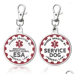 Hunde -Tag -ID -Karten -Tag 2PCS Service Tags Edelstahl Gravur