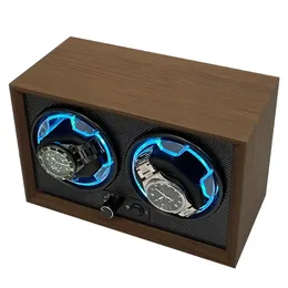 Uhr Wickler Box Automatic USB Power Luxury Holzwächerbox geeignet für mechanische Uhren Ruhige Drehung von Elektromotorboxen 240412