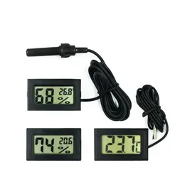 Mini Digital Feuchtigkeitsmesser Thermometer Hygrometer -Sensor -Messgerät LCD -Temperatur Kühlschrank Aquariumüberwachung Anzeige Innenräume