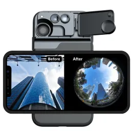 Filtros para iPhone 11 lentes PRO 5 em 1 lente de telefone 2x Lens telefoto Fisheye 10x 20x Macro Lente Case para iPhone 11 Pro lentes