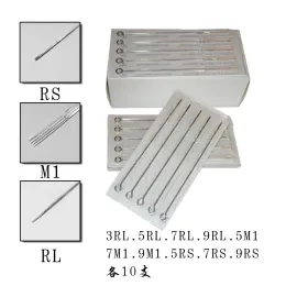 الإبر وشم آلة 100pcs متنوعة إبر الوشم المعقمة مختلطة 10 أحجام 3RL 5RL 7RL 9RL 5RS 7RS 9RS 5M1 7M1 9M1 شحن مجاني