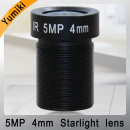 Filtry Yumiki M12 CCTV 5MP 4 mm soczewki F1.5 Focal 4 mm czujnik 1/2,7 "Zakres światła gwiazdy Aspherical Soczewkę Gwiezdną