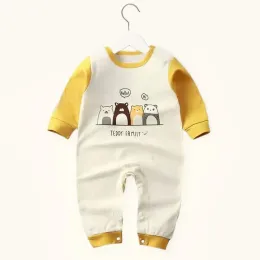 Macacão de bebê recém-nascido de uma peça, meninas, meninos, bonito, desenho animado, animal, listra, roupas para crianças, 024 meses, outono, macacão, trajes