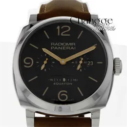 Luxury Business Watch Męski Automatyczne mechaniczne zegarek na rękę Tourbillon Waterproof Watches Pererei lumiinor Równanie czasu PAM00516 8 Jours noir arabski