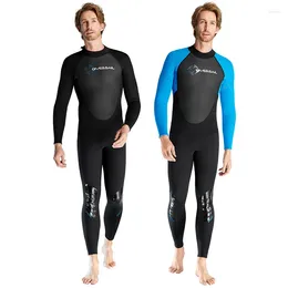 Macacão masculino de roupas de banho feminina de 3 mm de traje de manga longa resistente a frio de mergulho resistente ao ar livre de natação ao ar livre Snorkeling Snorkeling